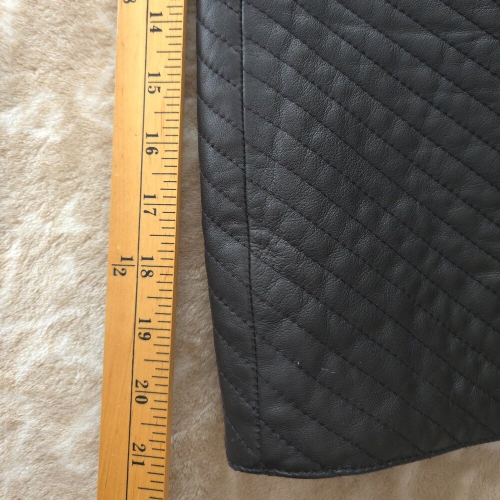 Reiss Black Leather Skirt – US 4 – Asymmetric Zip - Picture 7 of 12
